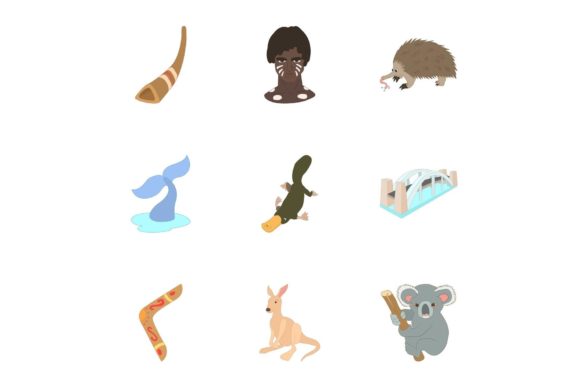 Download Attractions of Australia Icons Set - Australia Collection