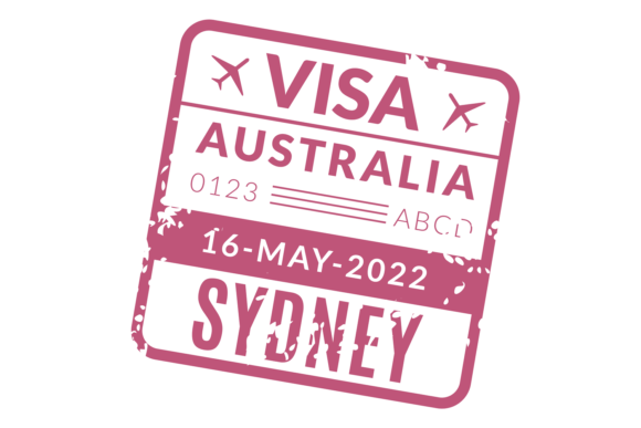 Download Australia Visa with Grunge Texture. Trav - Australia Collection