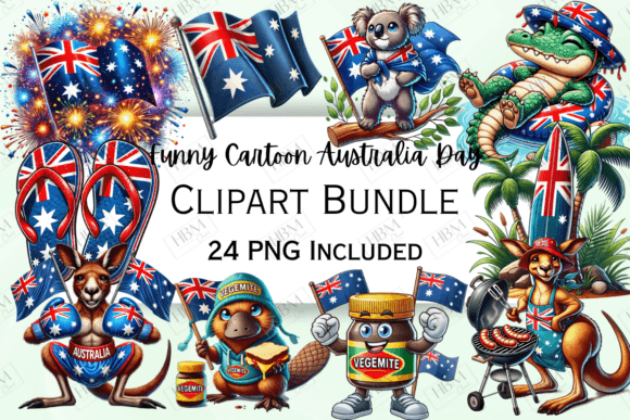 Download Funny Cartoon Australia Day Clipart - Australia Collection
