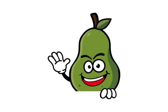 Download Cute Smiling Avocado Cartoon Character - Premium Resources