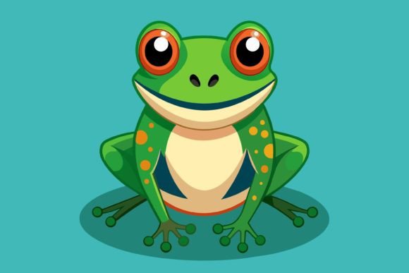 Download Beautiful Frog Vector,frog Illustrat - Beautiful Collection