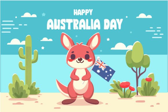 Download Happy Australia Day with Kangaroo - Australia Collection