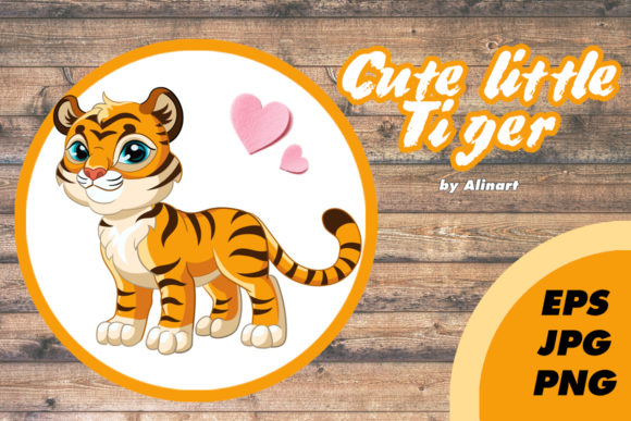Download Little Cute Tiger Vector Illustration - Tiger vector Collection