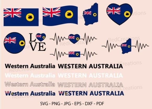 Download Western Australia Flag Svg Bundle, Map - Australia Collection
