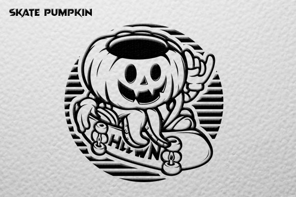 Download Pumpkin Skate Vector Graphic - Premium Bundle