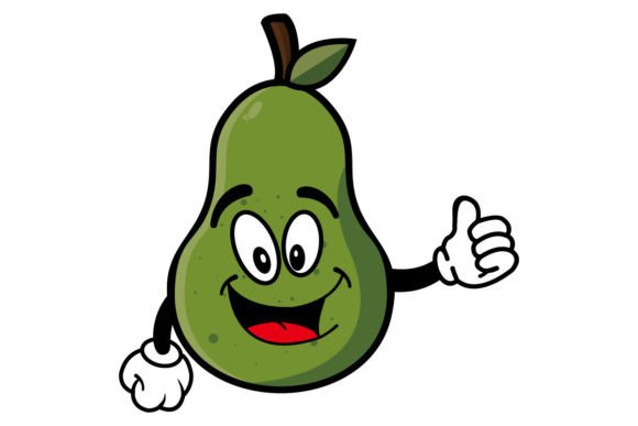 Download Smiling Avocado Cartoon Mascot Character - Avocado cartoon Collection
