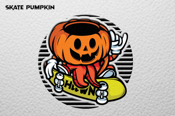 Download Pumpkin Skate Vector Graphic - Premium Bundle