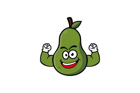 Download Cute Smiling Avocado Cartoon Character - Avocado cartoon Collection