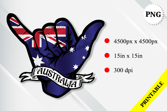Download Australia Shaka Hand Flag - Australia Collection