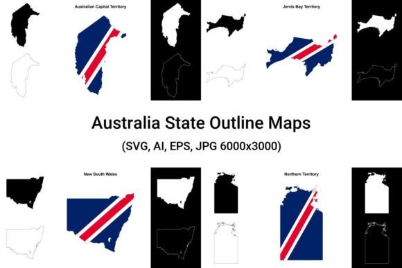 Download Australia State Outline Maps - Australia Collection